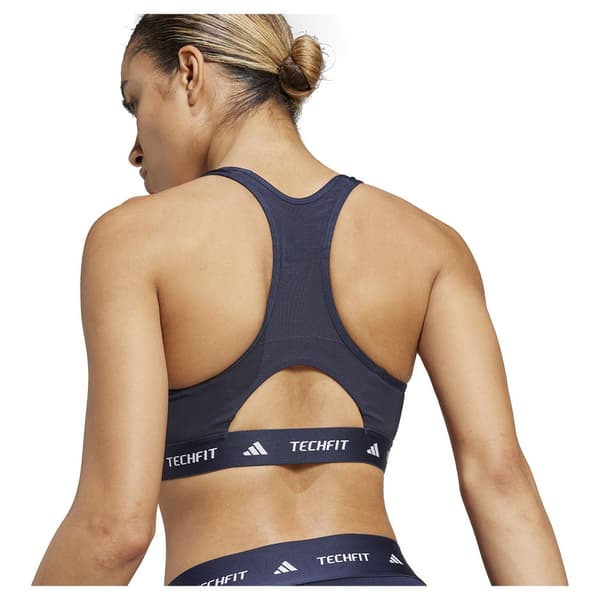Adidas Techfit Medium Sports-bh Med Medium Støtte Blå L / CD Kvinde
