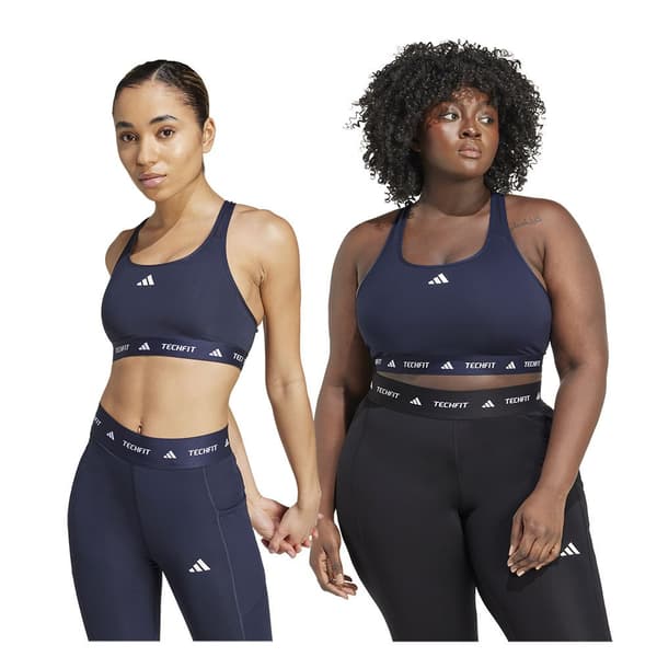 Adidas Techfit Medium Sports-bh Med Medium Støtte Blå L / CD Kvinde
