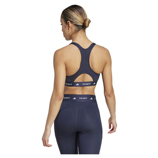 Adidas Techfit Medium Sports-bh Med Medium Støtte Blå L / CD Kvinde