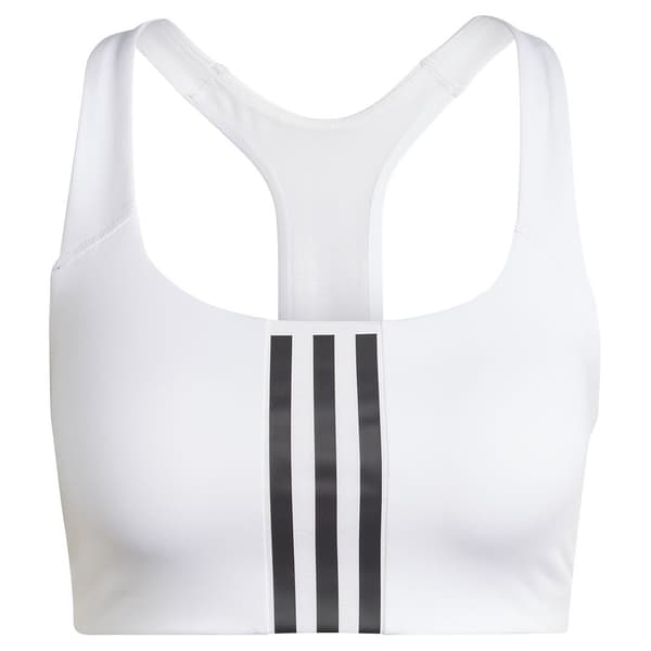 Adidas Powerimpact 3 Stripes Sports-bh Med Medium Støtte Hvid L / AB Kvinde