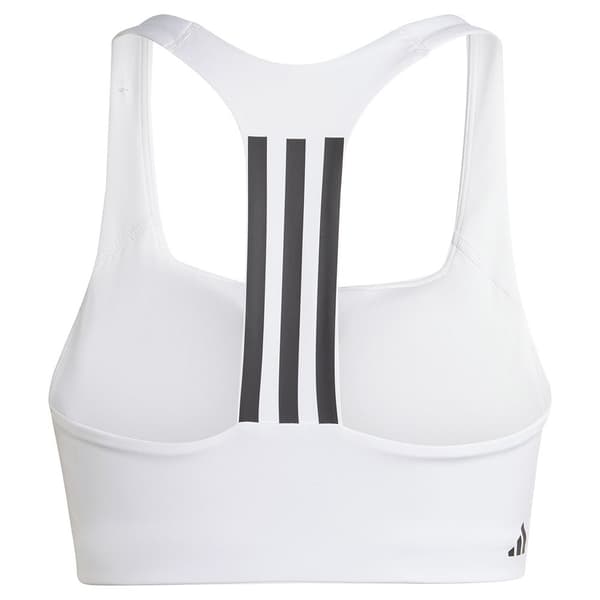 Adidas Powerimpact 3 Stripes Sports-bh Med Medium Støtte Hvid L / AB Kvinde