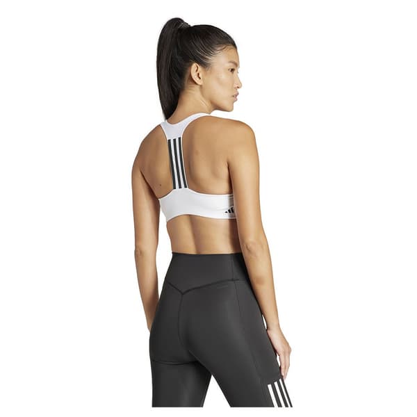 Adidas Powerimpact 3 Stripes Sports-bh Med Medium Støtte Hvid L / AB Kvinde