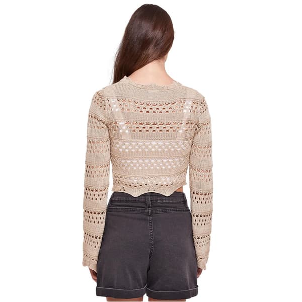 Urban Classics Crochet Langærmet Top Beige 2XL Kvinde