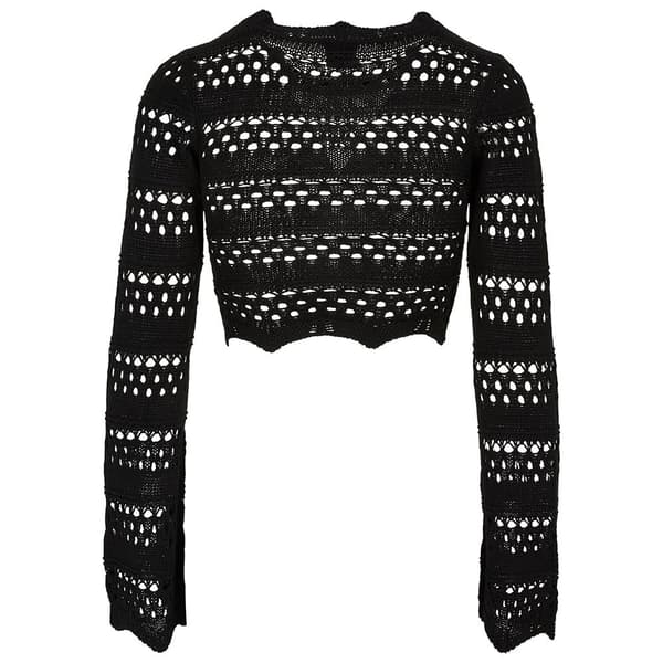 Urban Classics Crochet Langærmet Top Sort 2XL Kvinde