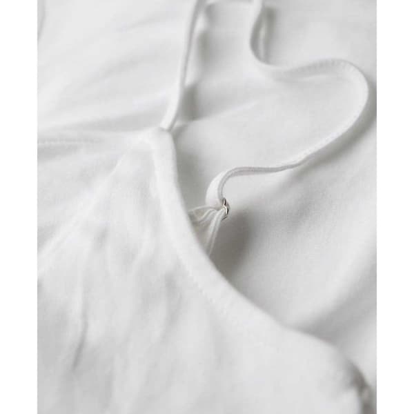 Superdry Tiered Jersey Cami Top Vit S Kvinna