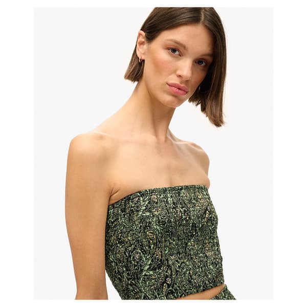 Superdry St Tropez Paisley Top Grönt XS Kvinna