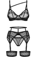 Miniatyrbild 4 av 5: Obsessive Nuites 3-pcs Set Black Underklädesset