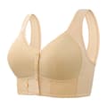 Miniatyrbillede 1 af 5: INF Beige blonde bh uden bøjle, blød skålbh med frontlukning