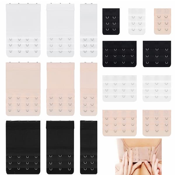 INF Bra Extender Set (6 stk) - Justerbare BH-forlengere i flere farger
