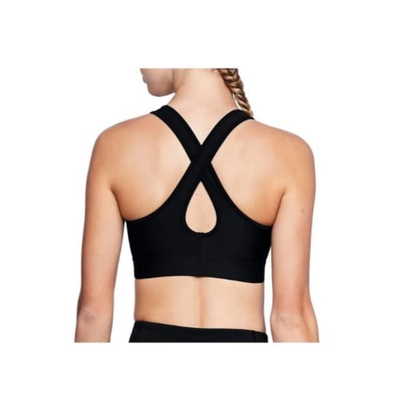 Sportbh - Under Armour - Mid Crossback - Dam - Svart - Andningsbar - Fitness