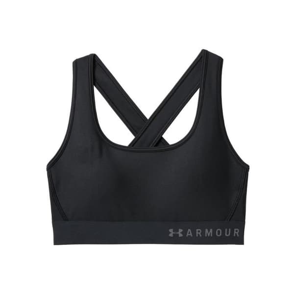 Sportbh - Under Armour - Mid Crossback - Dam - Svart - Andningsbar - Fitness