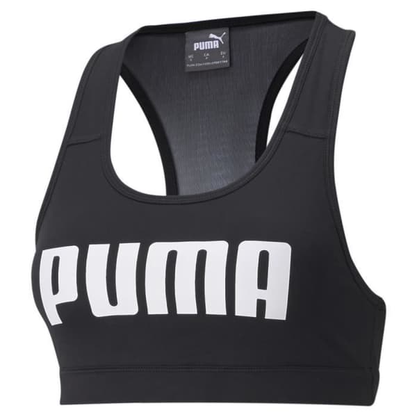Kvinnors sportbh - Puma - Medelstöd - Svart - Racerback - Elastisk storlek