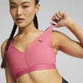 Miniatyrbild 3 av 4: PUMA Damer med låg effekt Elite Strappy BH Sport BH, Sunset Pink, XS