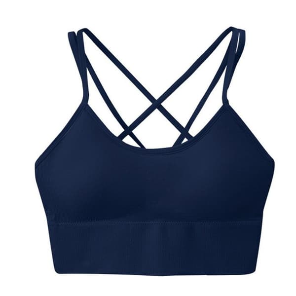 TD® Sports BH - Storlek L - Anti-Vibration - Yoga Linne - Blå