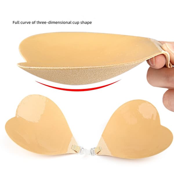 INF Hjerteformet selvklebende BH Beige L