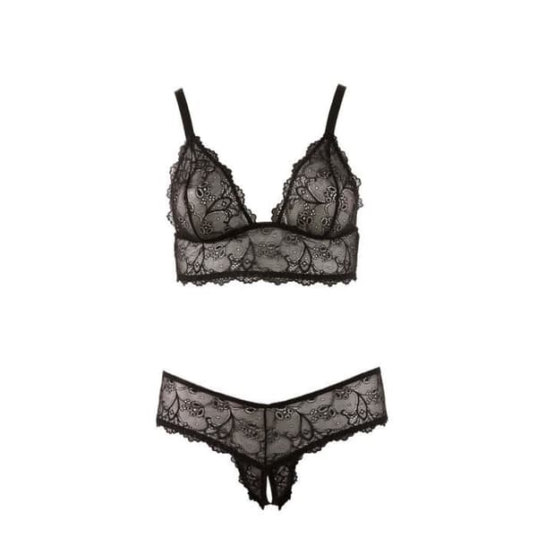 Cottelli Collection - BH och G-string utan gren XXXXL
