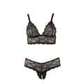 Miniatyrbild 3 av 4: Cottelli Collection - BH och G-string utan gren XXXXL