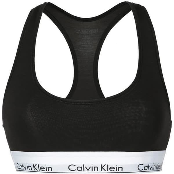 Bystøttende bikinitopp - CALVIN KLEIN - Svart - Bomull - Uten bøyler - Størrelse XS til 3XL