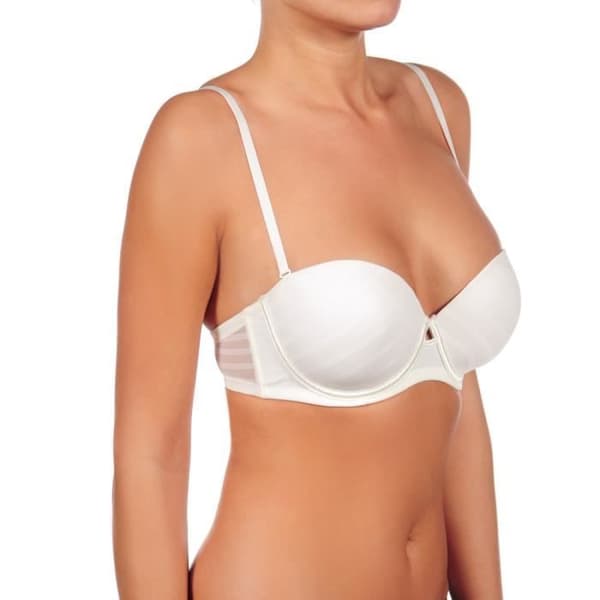 Bandeau-bh - Livia - Elfenben - Vadderad - Utan byglar - Komfortabel