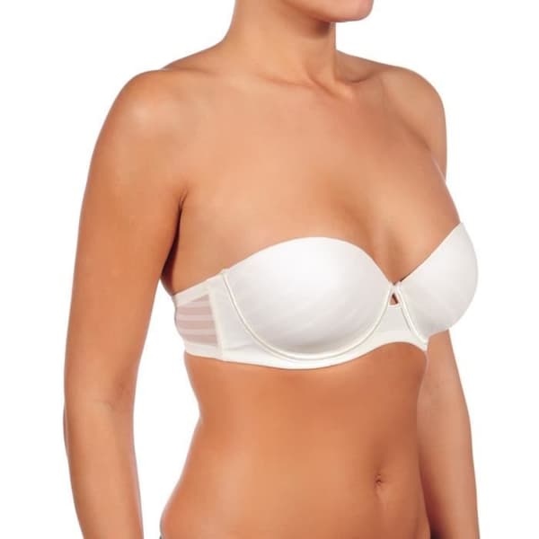 Bandeau-bh - Livia - Elfenben - Vadderad - Utan byglar - Komfortabel