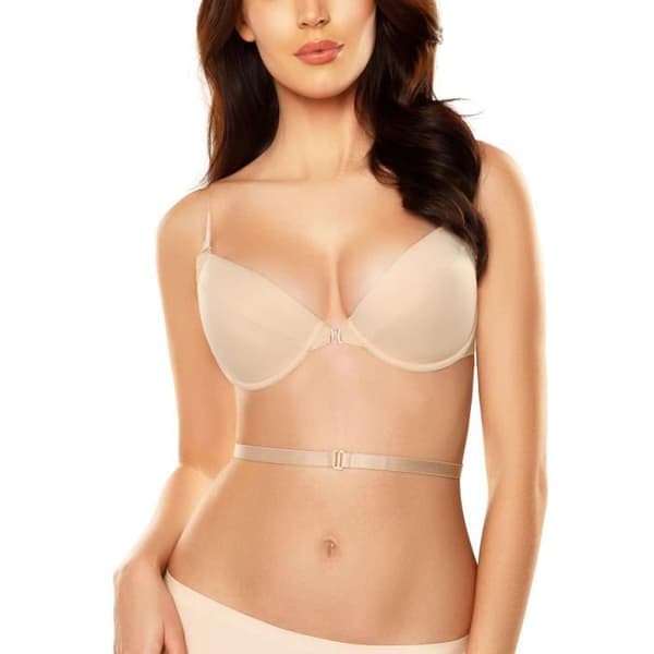 Vivisence rygglös Push-Up BH för kvinnor 1040, Beige, 100D