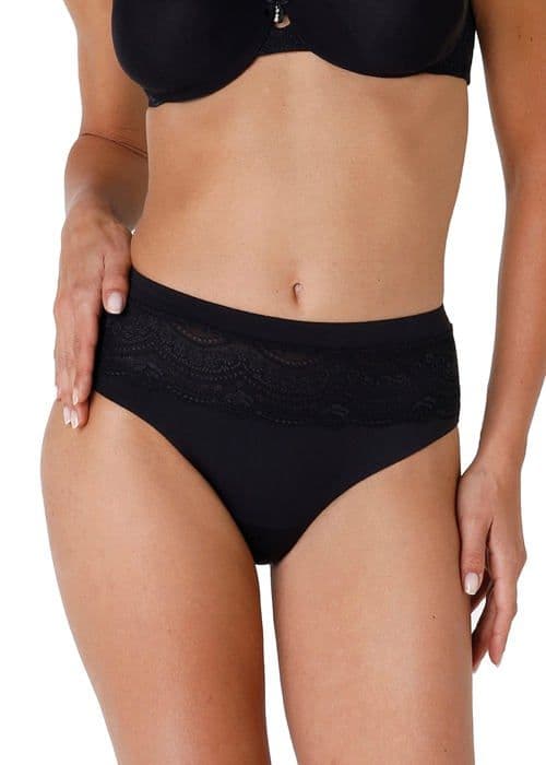 Älskvärd BH - 9L0AMWS.004 - Celebrites Microfiber and Lace Maxi Minimizer Trosor, Transparent Women