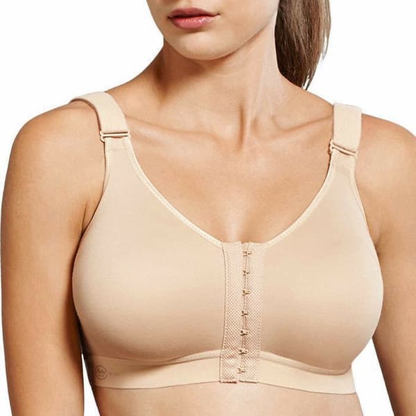 Sportbehå - ANITA - Öken - Främre stängning - Utan byglar - Mikrofiber bomull