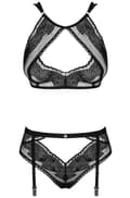 Miniatyrbillede 3 af 5: Obsessive Allastia 2-pcs Set Black Sexet undertøj