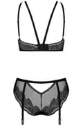 Miniatyrbillede 4 af 5: Obsessive Allastia 2-pcs Set Black Sexet undertøj