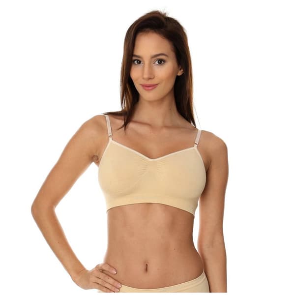 Sömlös behå BRUBECK COMFORT COTTON Termoaktiv BH Vit, Beige, Svart Beige 75B