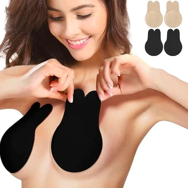 Osynlig push-up BH Svart
