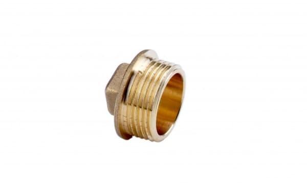 Mässingsplugg 5/4" gul