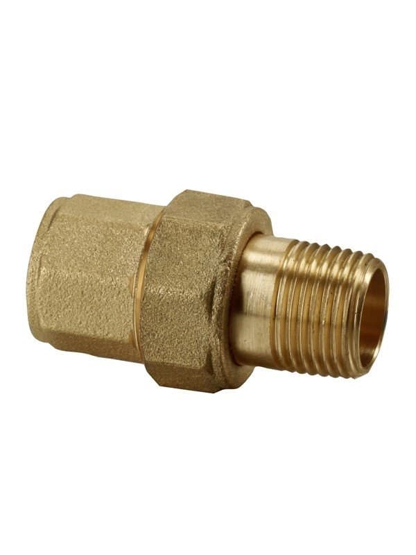 Vrid rak lång skruv 2,5 cm mässings-o-ring
