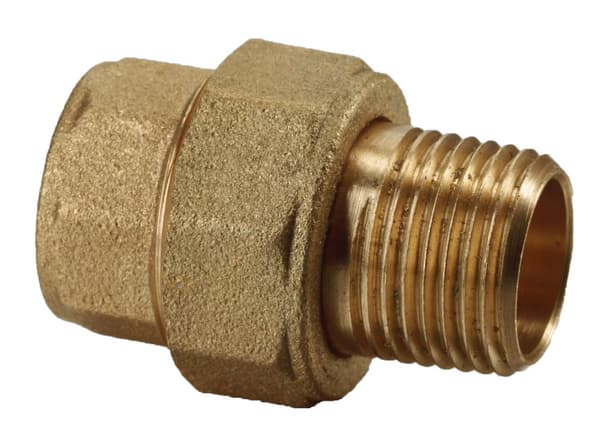 Rak kort skruvkoppling TWIST 1 1/4"" mässing