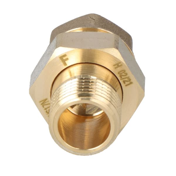 Mässingsskruvkoppling 1/2" rak med O-ring