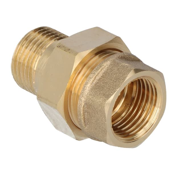Mässingsskruvkoppling 1/2" rak med O-ring