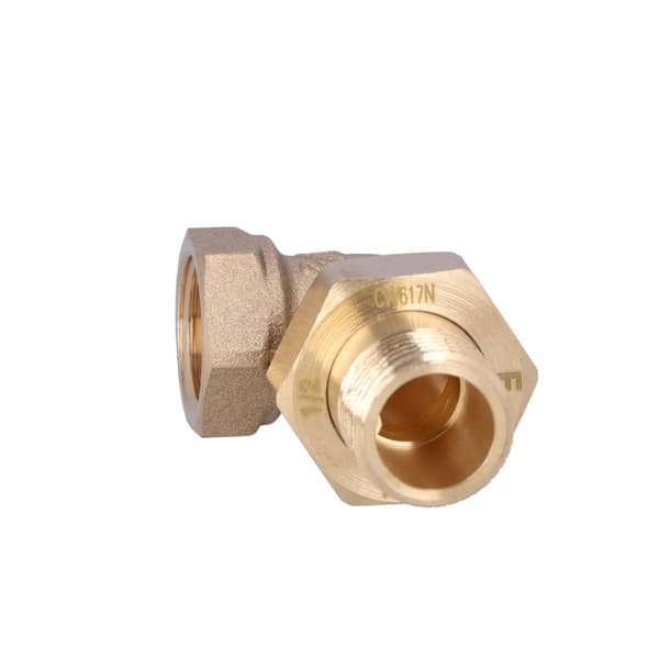 Mässingsskruvkoppling 1/2" vinkel med O-ring