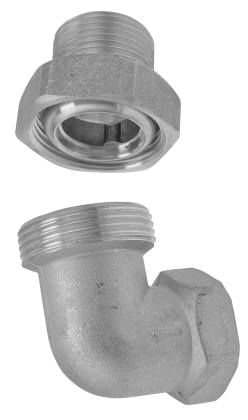 Mässingsskruvkoppling 1/2" vinkel med O-ring