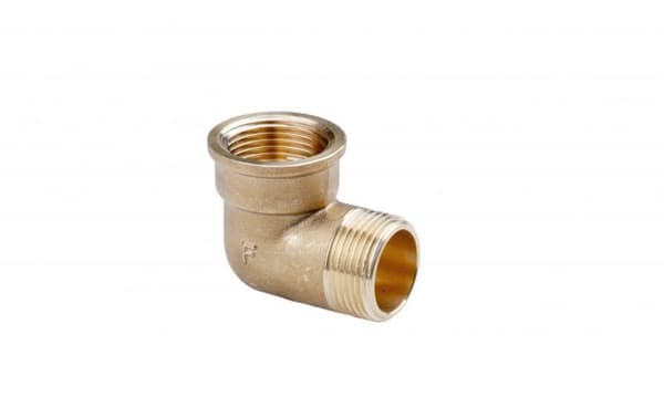 Mässingsböj 5/4" invändig-utvändig gul