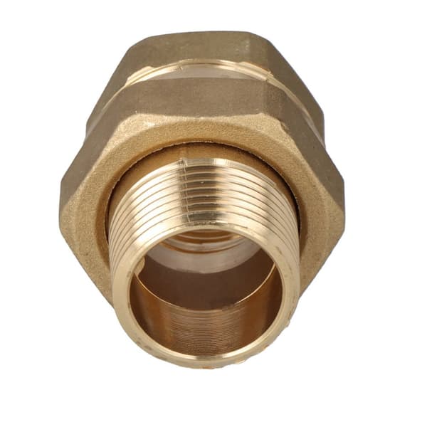 Rak kort skruvkoppling TWIST 1"", o-ring, mässing
