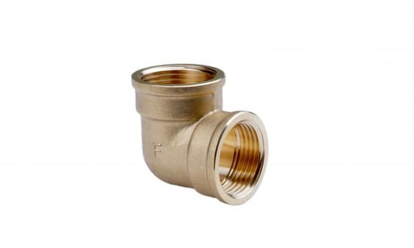 Mässingsböj 5/4" invändig-invändig gul
