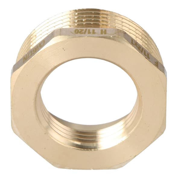 Mässingsreduktion 6/4"x1"" gul