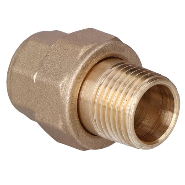 Rak kort skruvkoppling TWIST 1/2"", o-ring, mässing