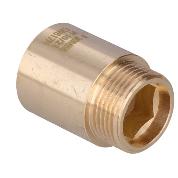 Mässingsförlängning 3/4" 30 mm gul Online