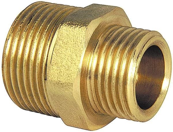 V-PEX reduceringsnippel 1''-3/4'' mässing