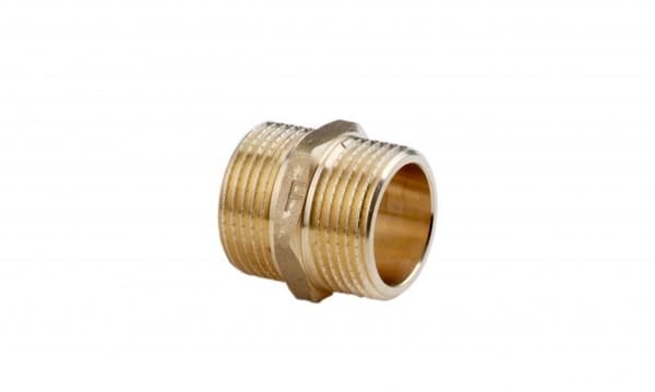 Mässingsnippel 6/4" gul