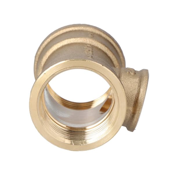 Mässingsreducerande T-rör 1"x1/2"x1"" gul