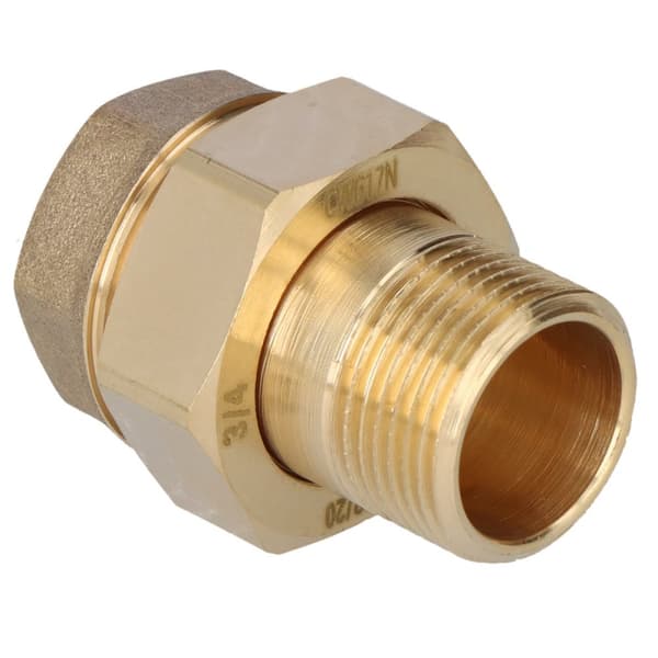Mässingsskruvkoppling 3/4"" rak med O-ring