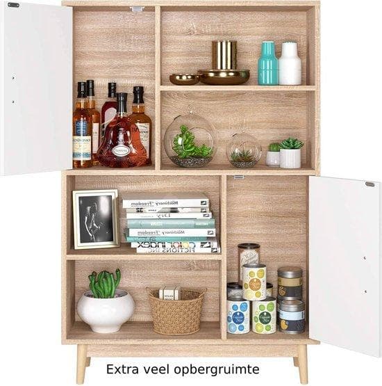 Homesse Bookcase - Book Rack - Skåp - Skåp med lådor - Skåparrangör - förvaringsskåp - Brown