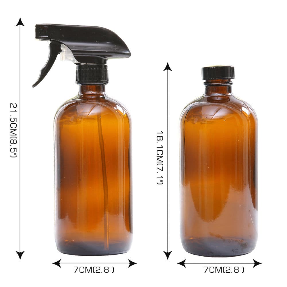 1 st 500 ml mörk bärnstensfärgad glassprayflaskor med triggerspruta Heavy Duty sprayoljor(bärnsten, 1 st)